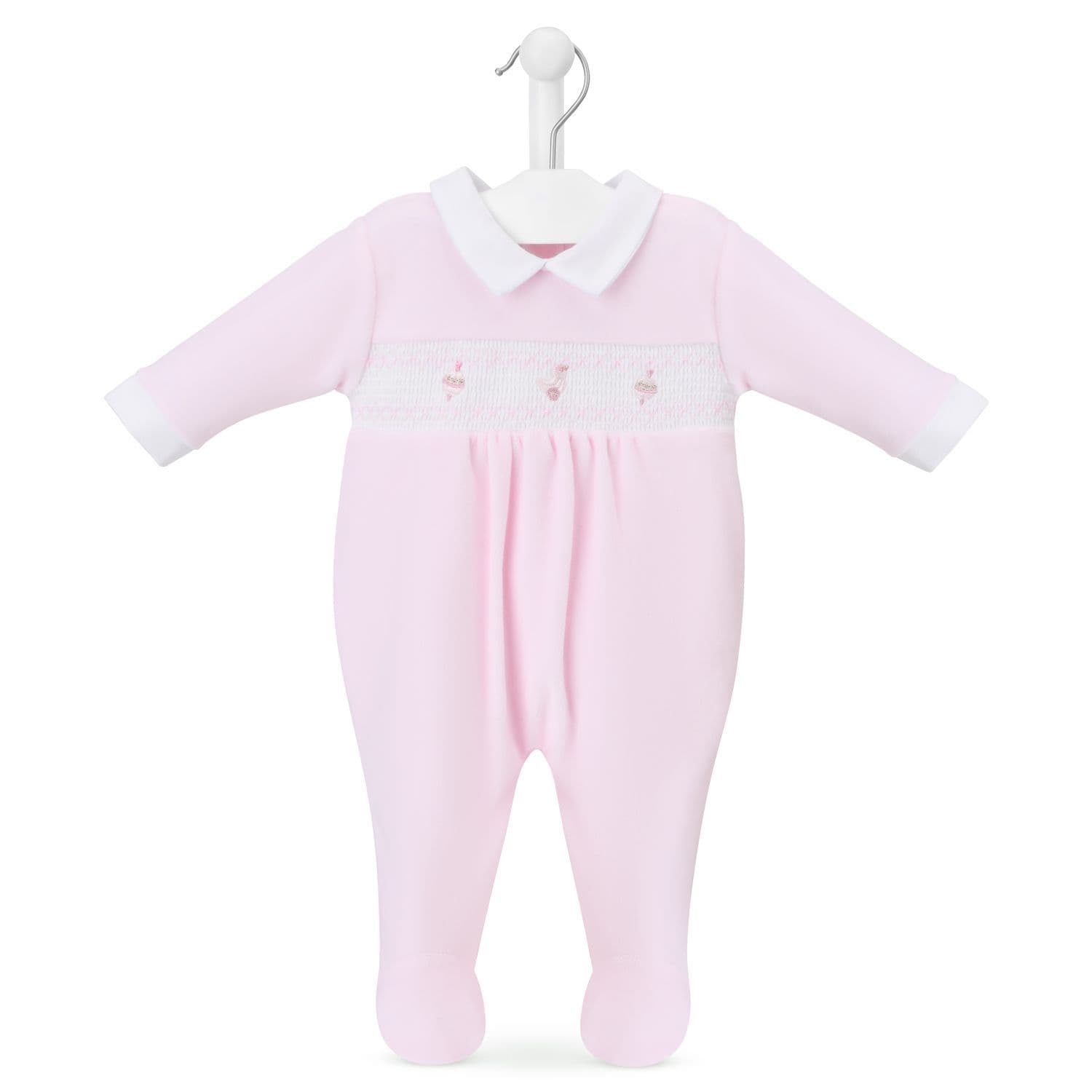 Baby Velour Sleepsuit