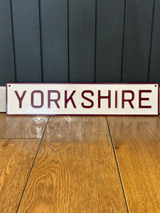 'Yorkshire' Enamel Sign