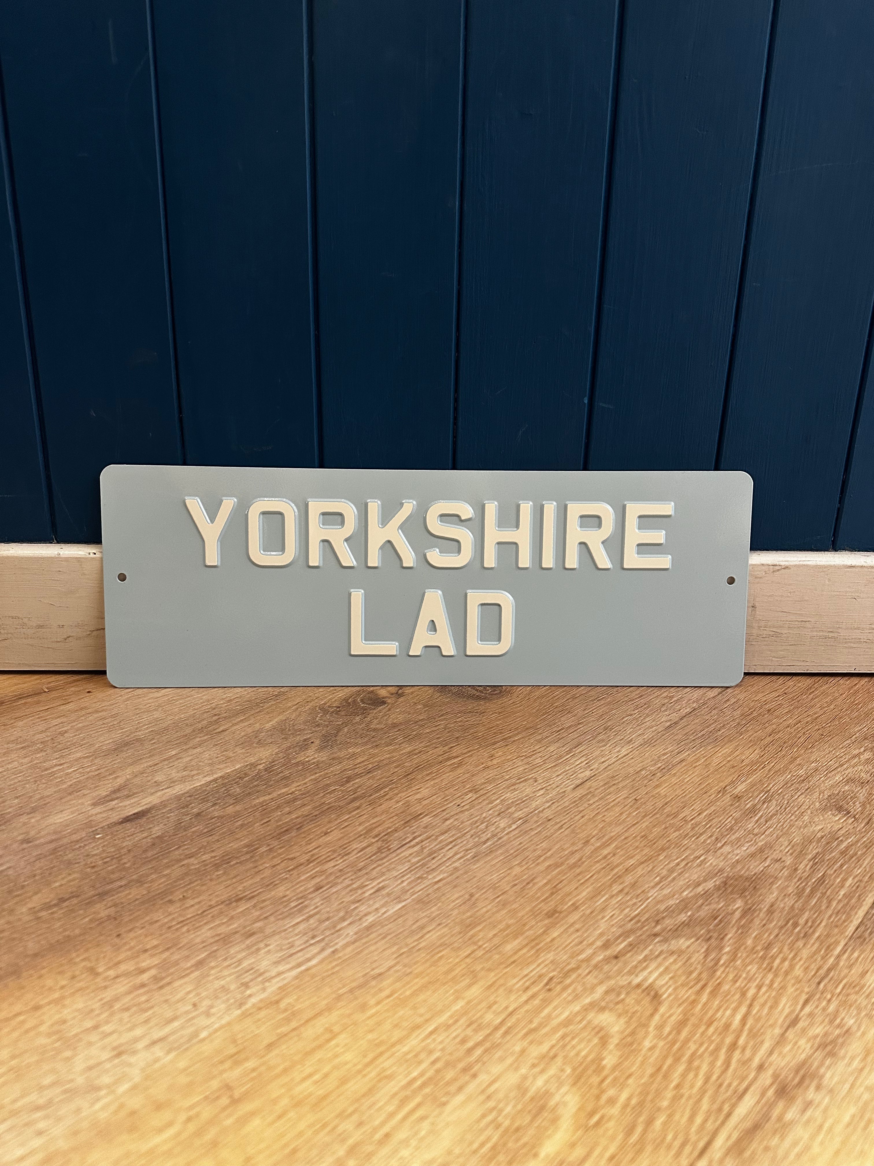 'Yorkshire Lad' Enamel Sign