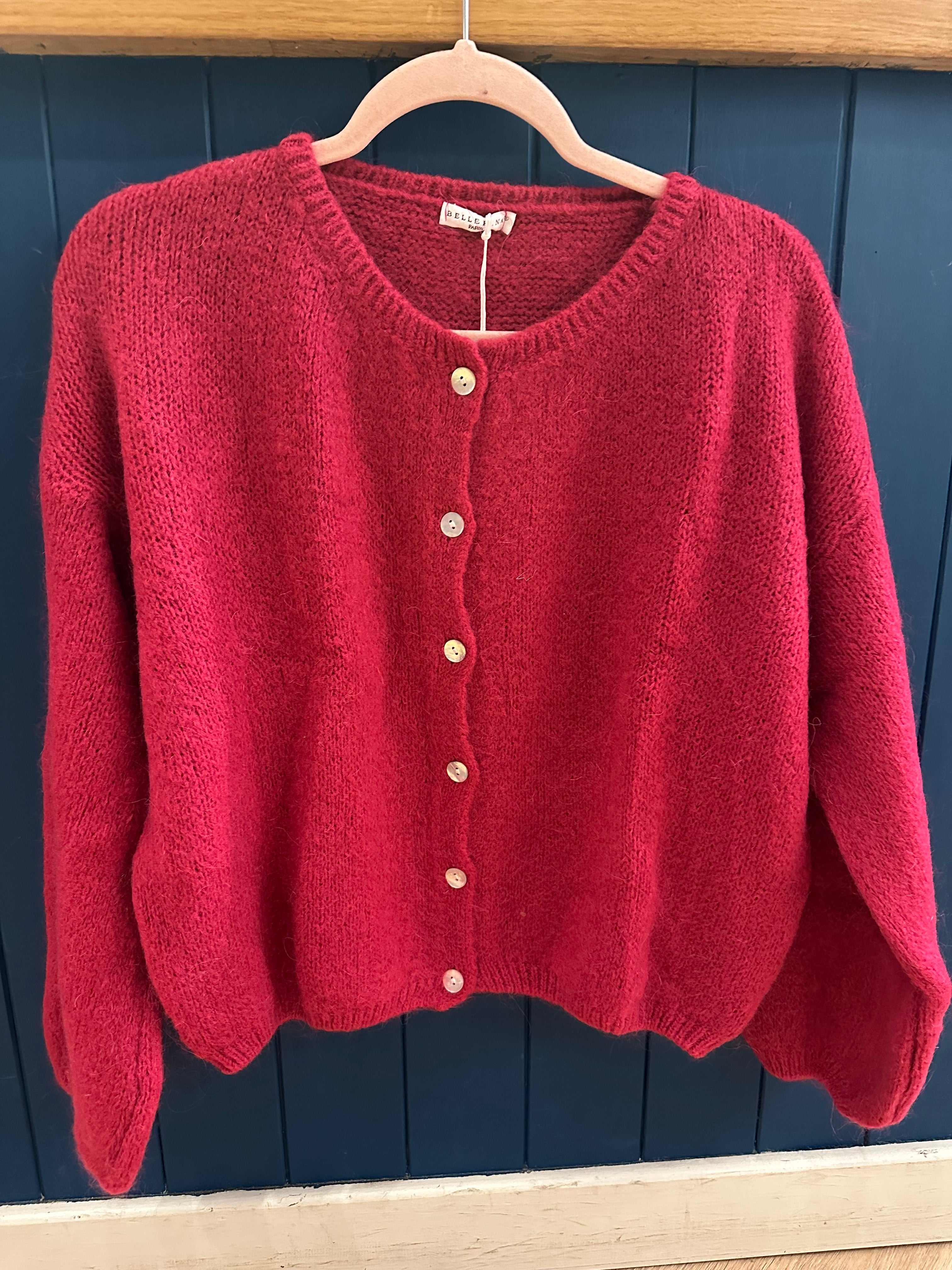 Mohair Long Sleeve Crop Cardigan