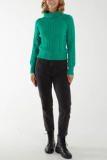 Load image into Gallery viewer, Roll Neck Cable Knit Jumper
