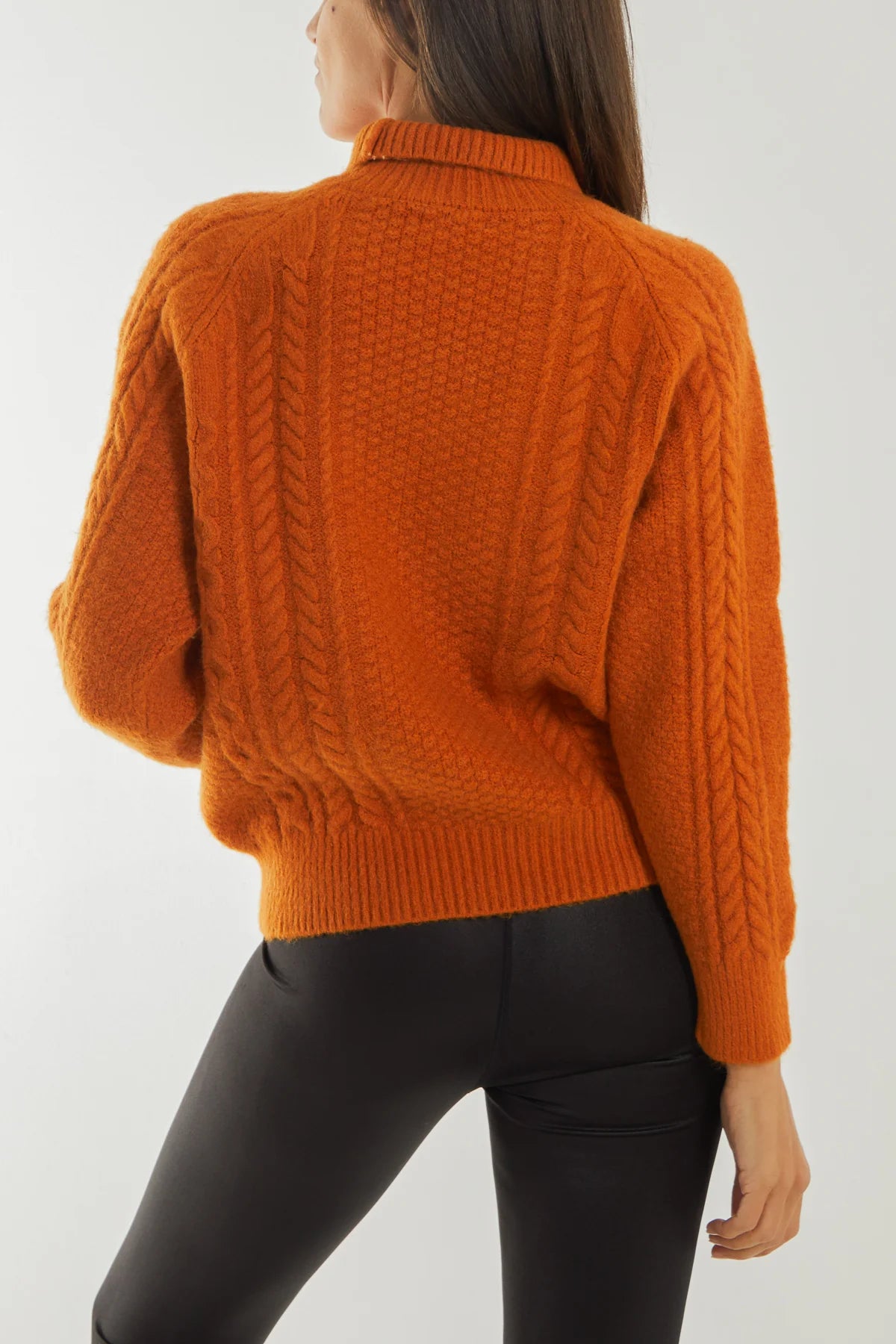 Roll Neck Cable Knit Jumper