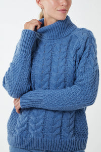 Roll Neck Cable Knit Jumper