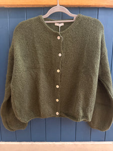 Mohair Long Sleeve Crop Cardigan