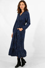 Load image into Gallery viewer, Blue Speckled Maxi Dress
