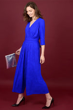 Load image into Gallery viewer, Royal Blue Textured Jumpsuit
