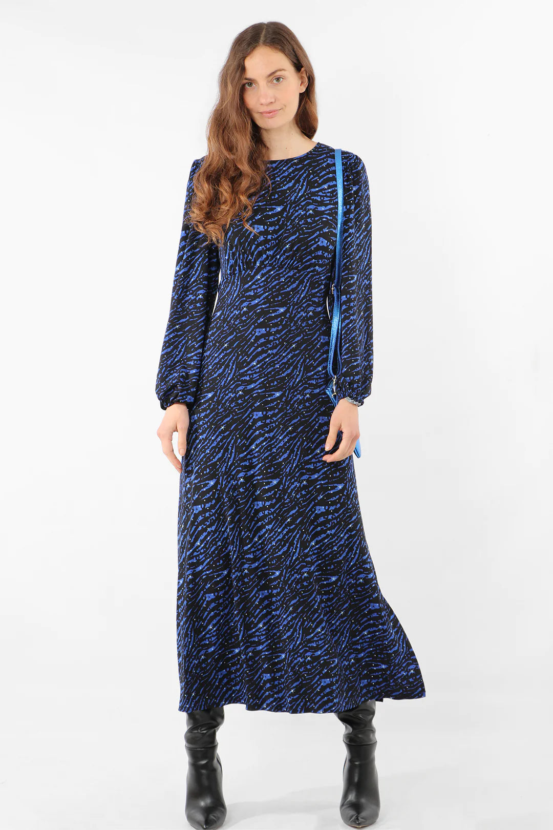 Blue Zebra and Star Print Tea Dress