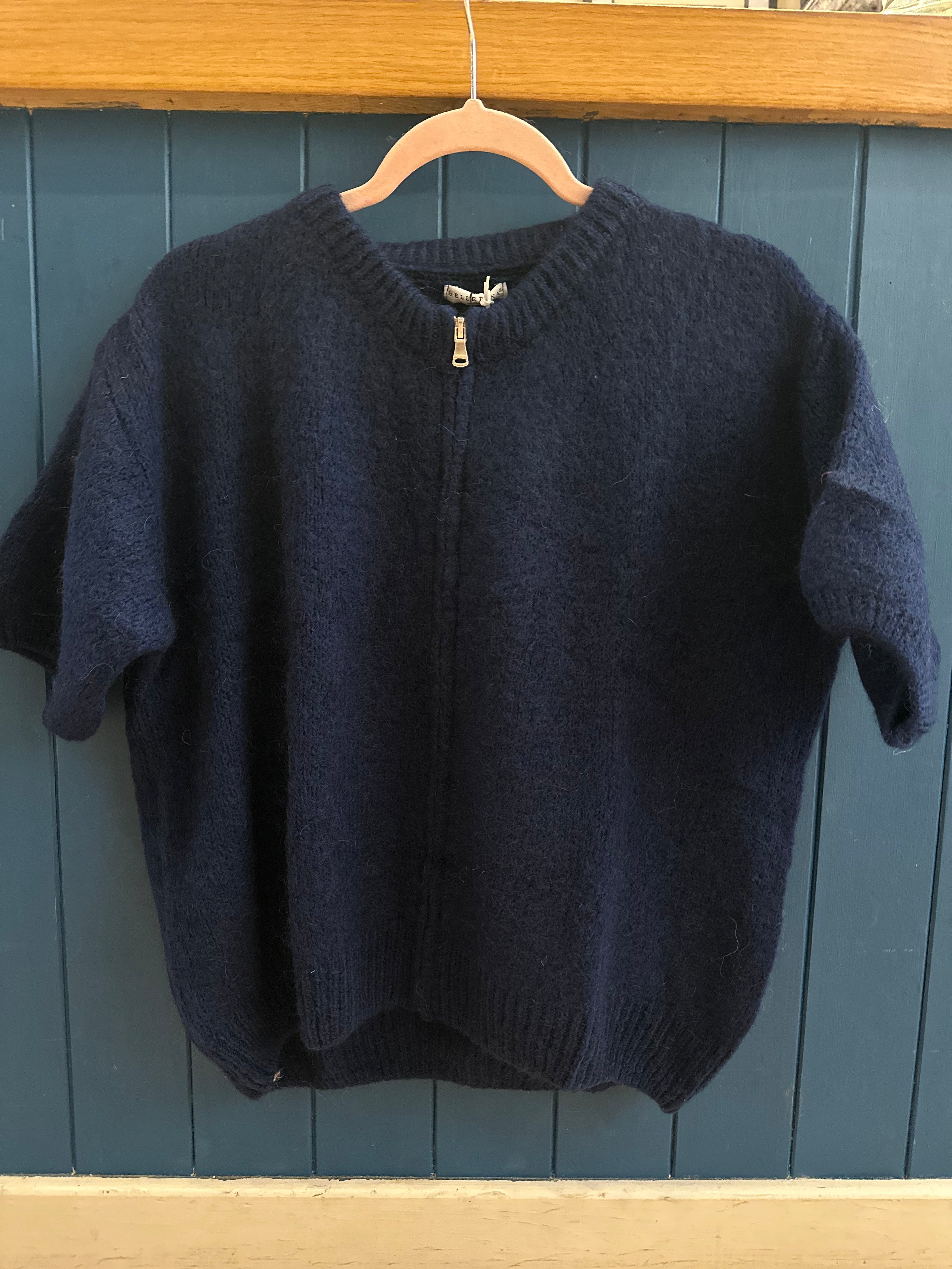 Zip Up Mohair Cardigan