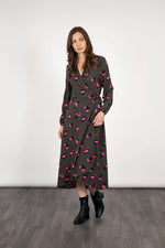 Load image into Gallery viewer, Parker Leopard Wrap Dress
