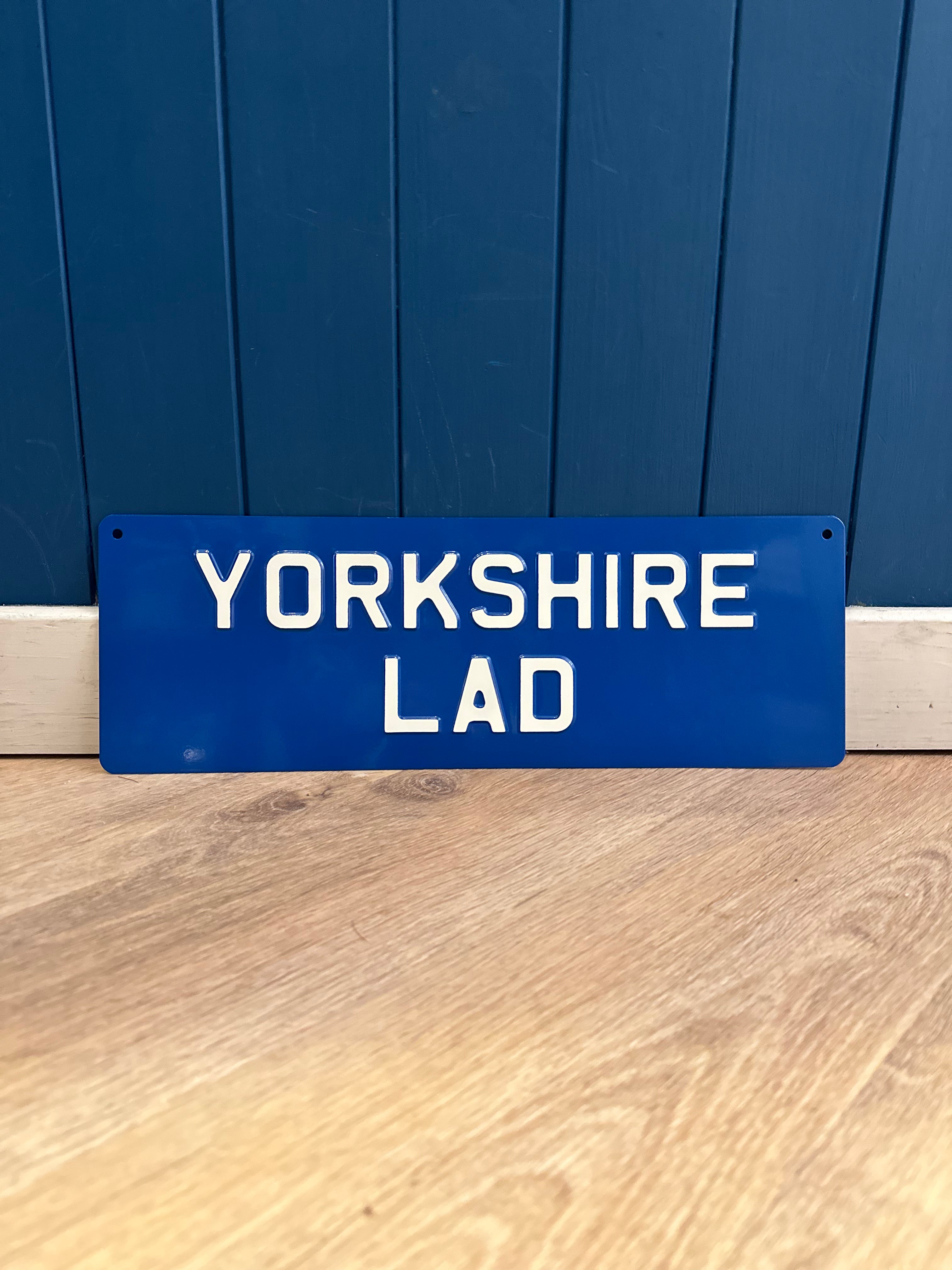 'Yorkshire Lad' Enamel Sign