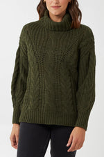 Load image into Gallery viewer, Oversized Cropped Roll Neck Jumper
