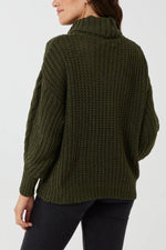 Load image into Gallery viewer, Oversized Cropped Roll Neck Jumper

