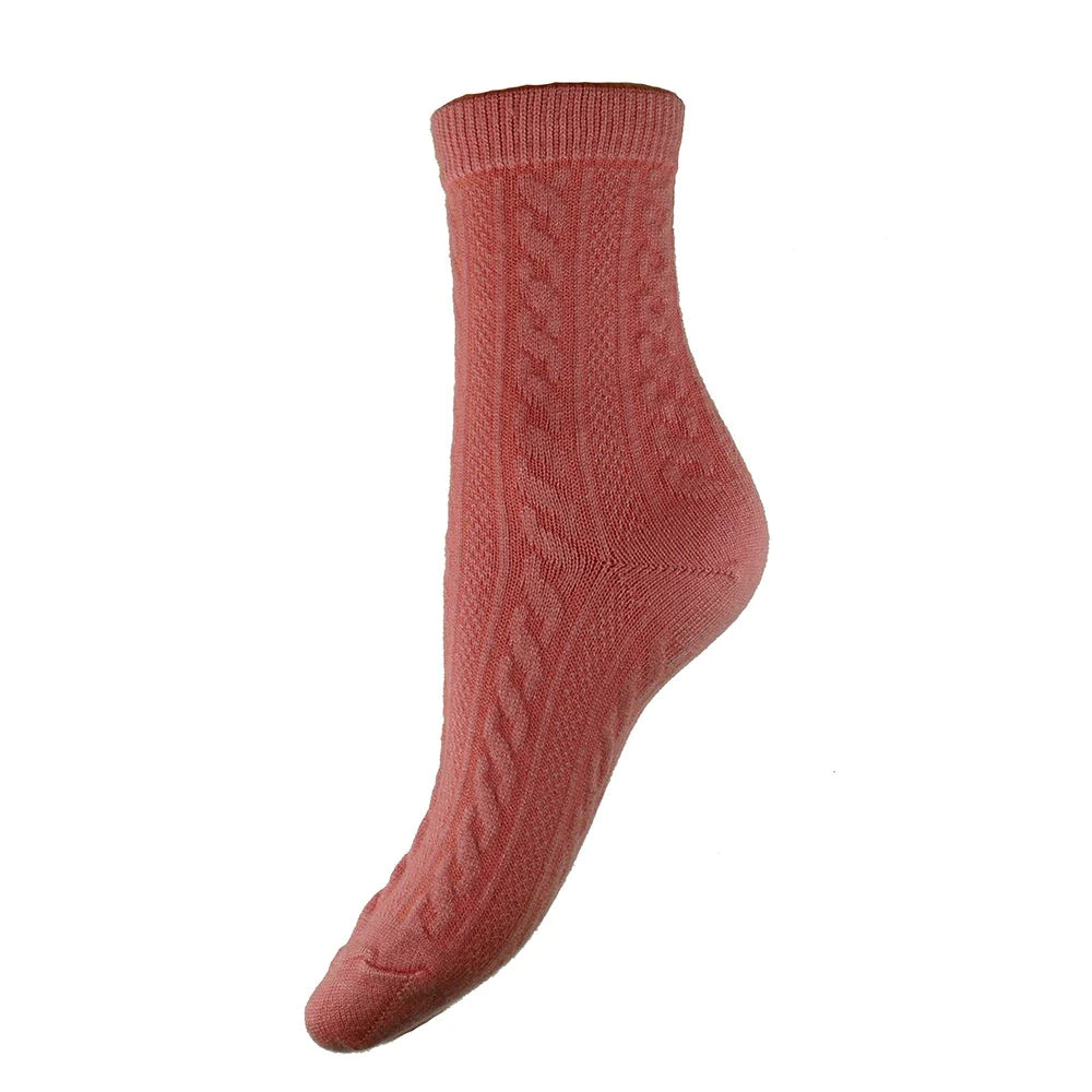 Ribbed Wool Blend Socks (Size 4-7)