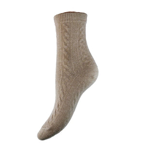 Ribbed Wool Blend Socks (Size 4-7)