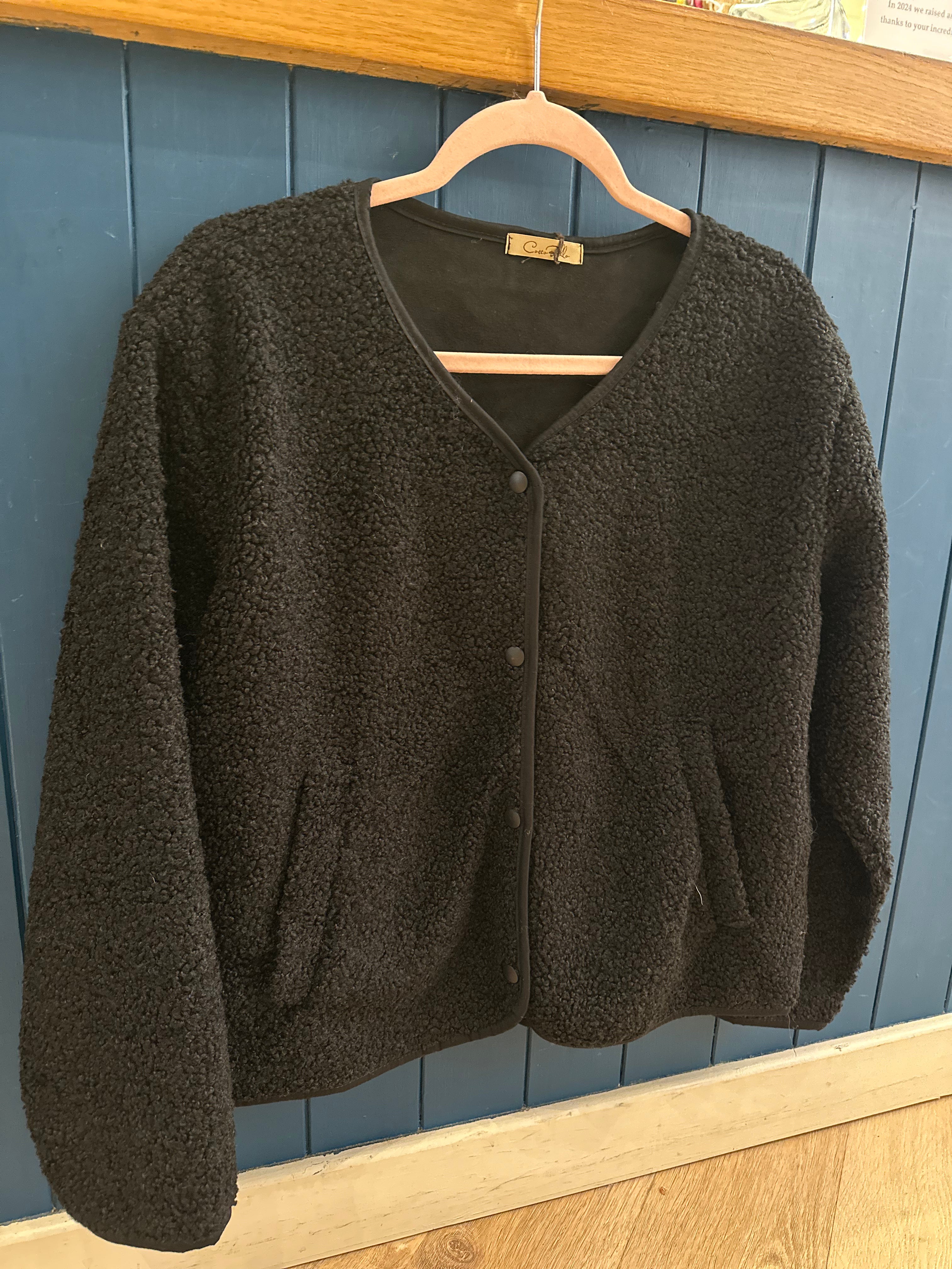 Borg Collarless Jacket