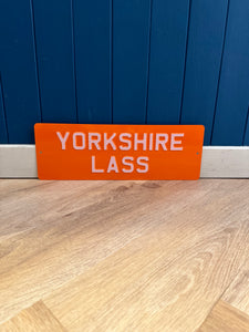 'Yorkshire Lass' Enamel Sign