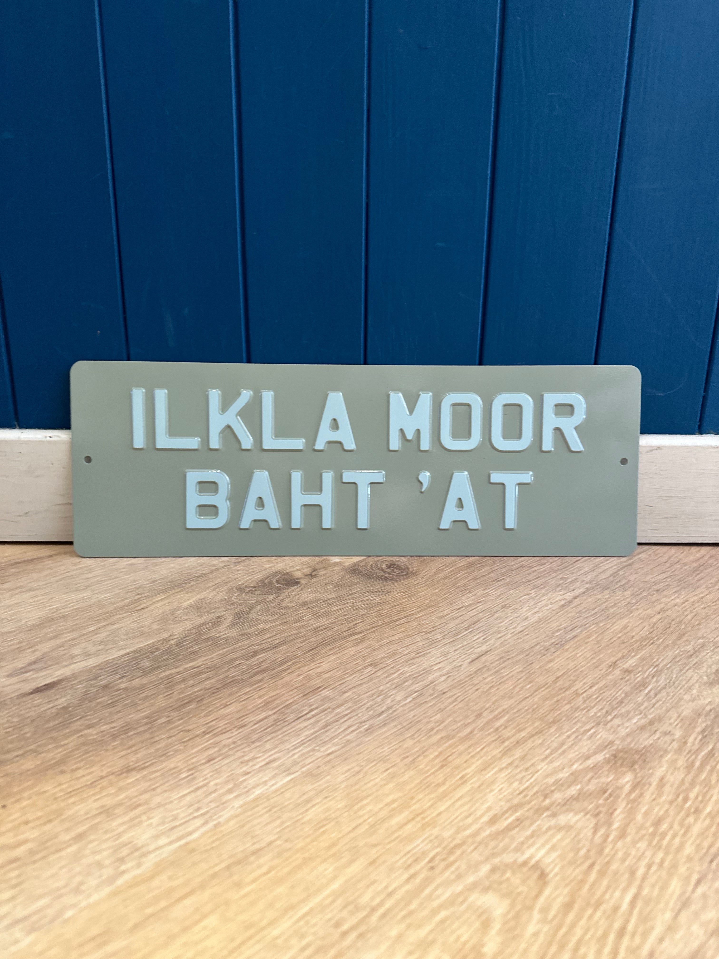 'Ilkley Moor' Enamel Sign