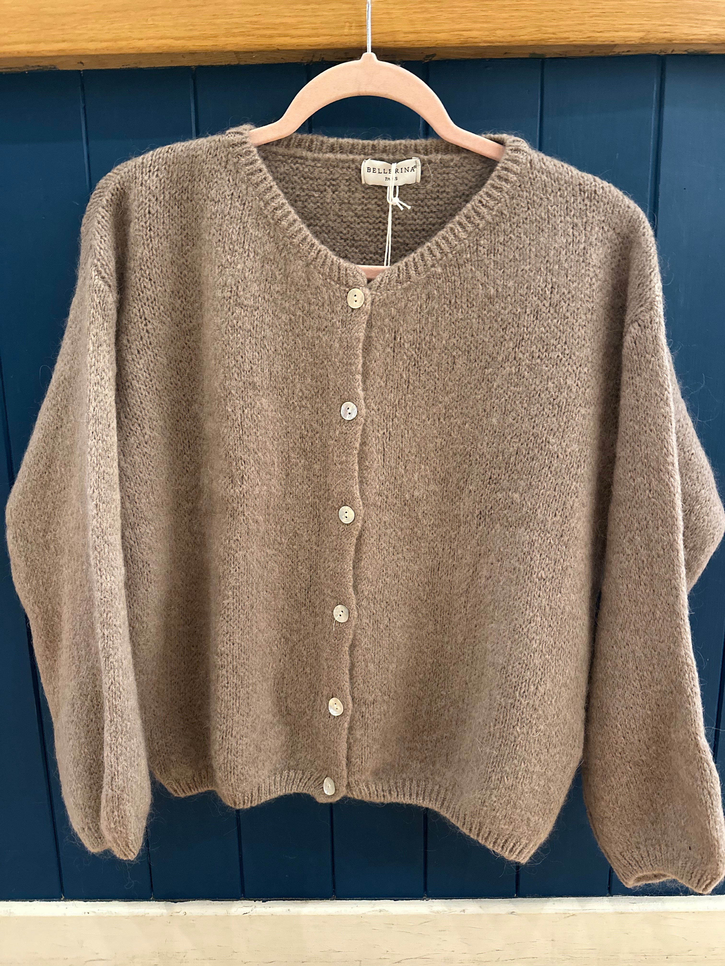 Mohair Long Sleeve Crop Cardigan
