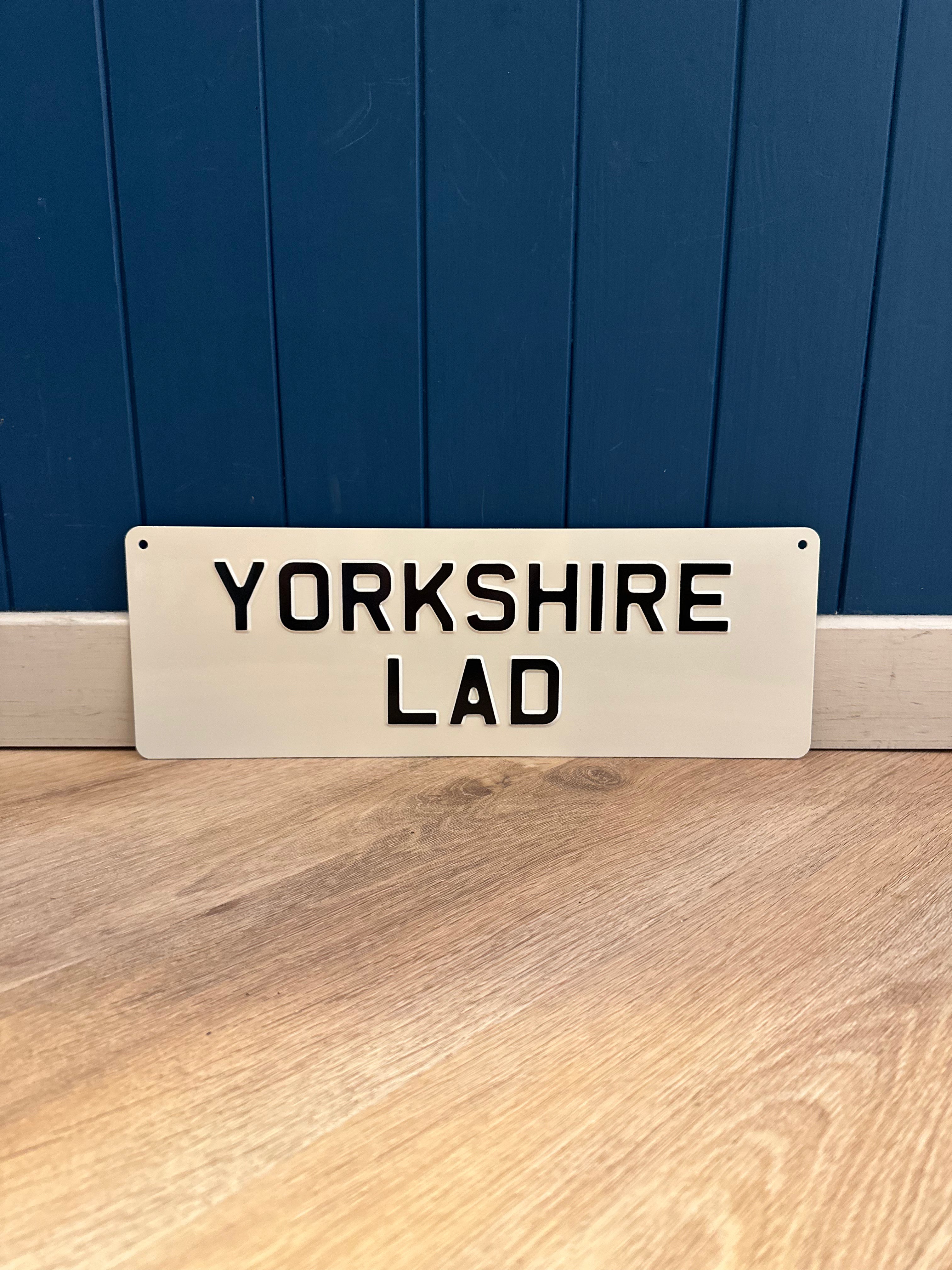 'Yorkshire Lad' Enamel Sign