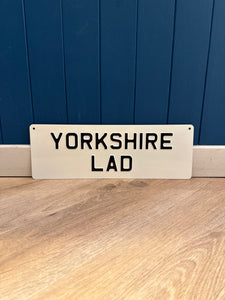 'Yorkshire Lad' Enamel Sign