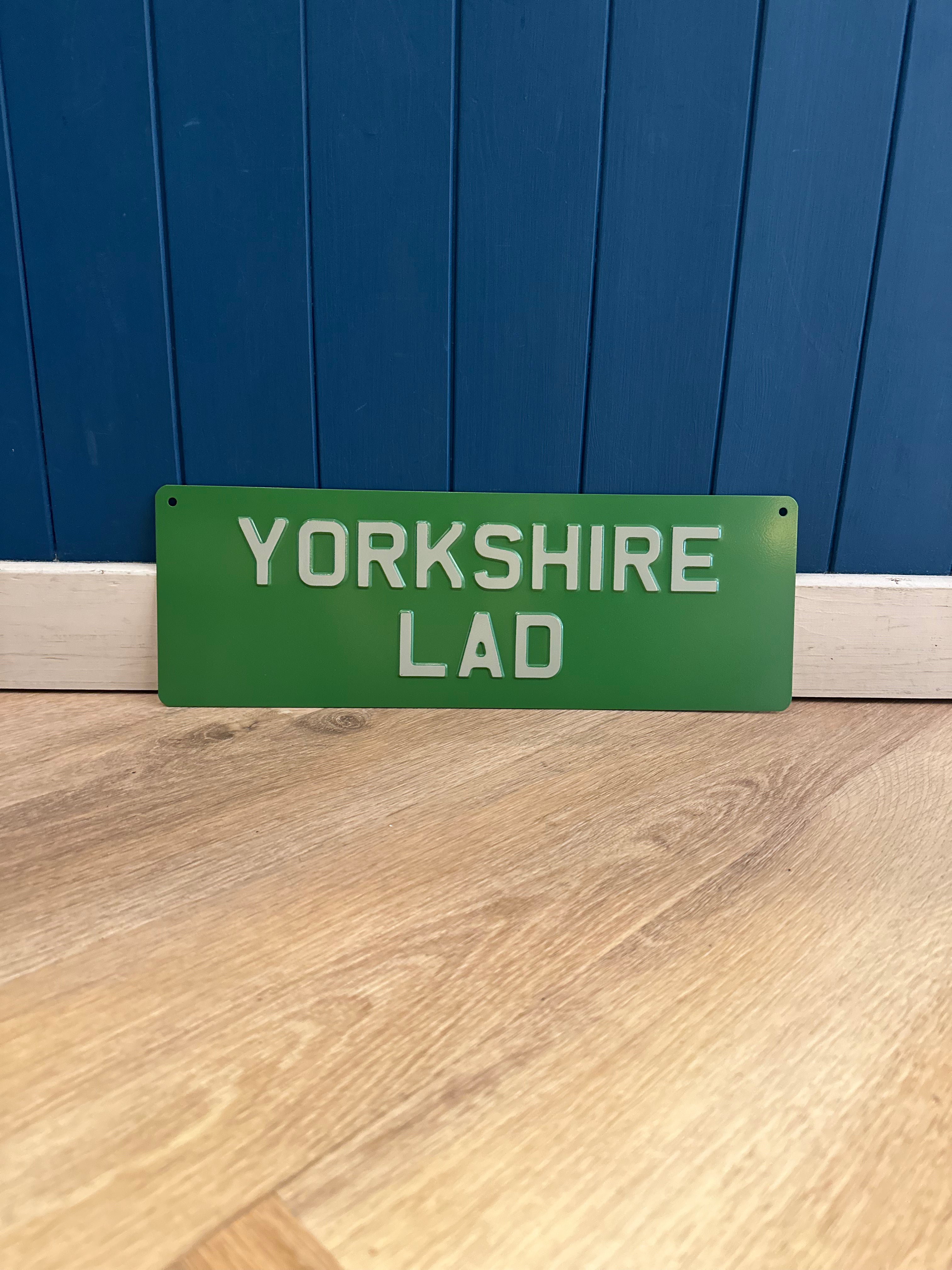 'Yorkshire Lad' Enamel Sign