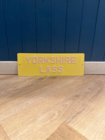 Load image into Gallery viewer, &#39;Yorkshire Lass&#39; Enamel Sign

