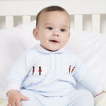 Load image into Gallery viewer, Baby Velour Soldier Sleepsuit
