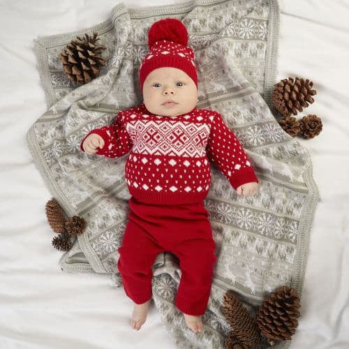 Baby Knitted Fair Isle Set