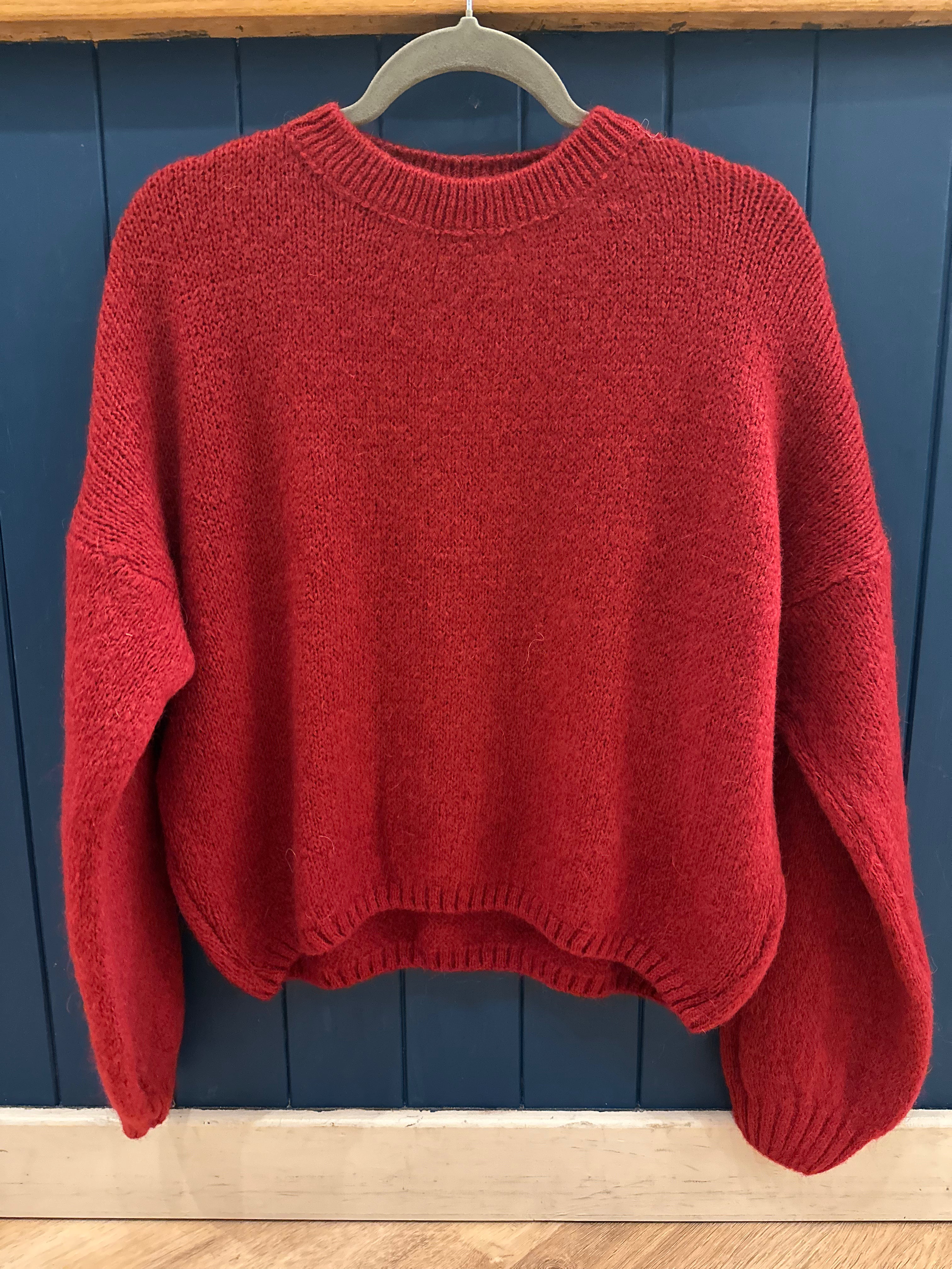 Mohair Long Sleeve Crop Jumper