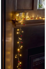 Load image into Gallery viewer, Red &amp; Gold Bells Lights (Battery)
