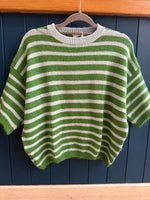 Load image into Gallery viewer, Alpaca Stripe Short Sleeve Jumper
