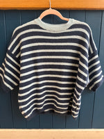 Load image into Gallery viewer, Alpaca Stripe Short Sleeve Jumper
