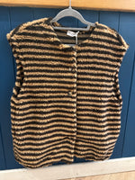 Load image into Gallery viewer, Stripe Teddy Fleece Gilet
