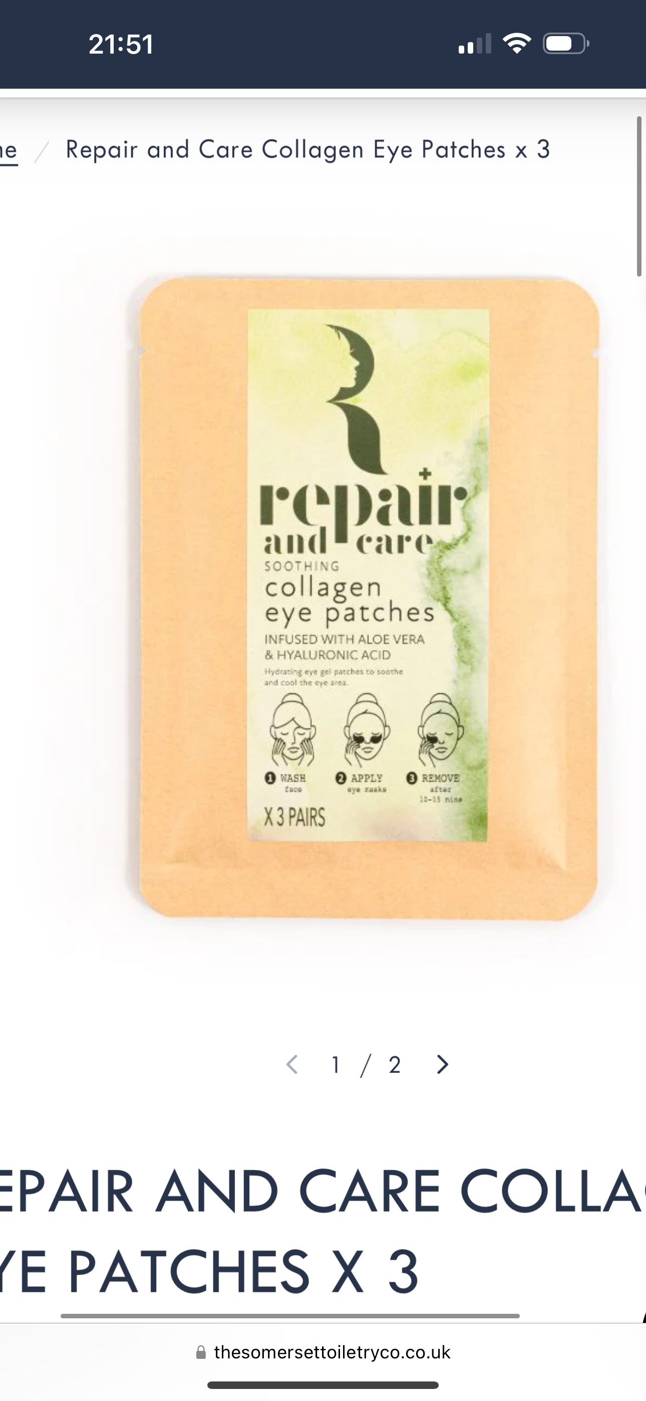 Repair & Care Collagen Eye Patches