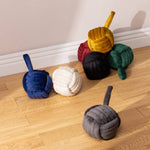 Load image into Gallery viewer, Knot Velvet Door Stop Charcoal: Charcoal / One Size
