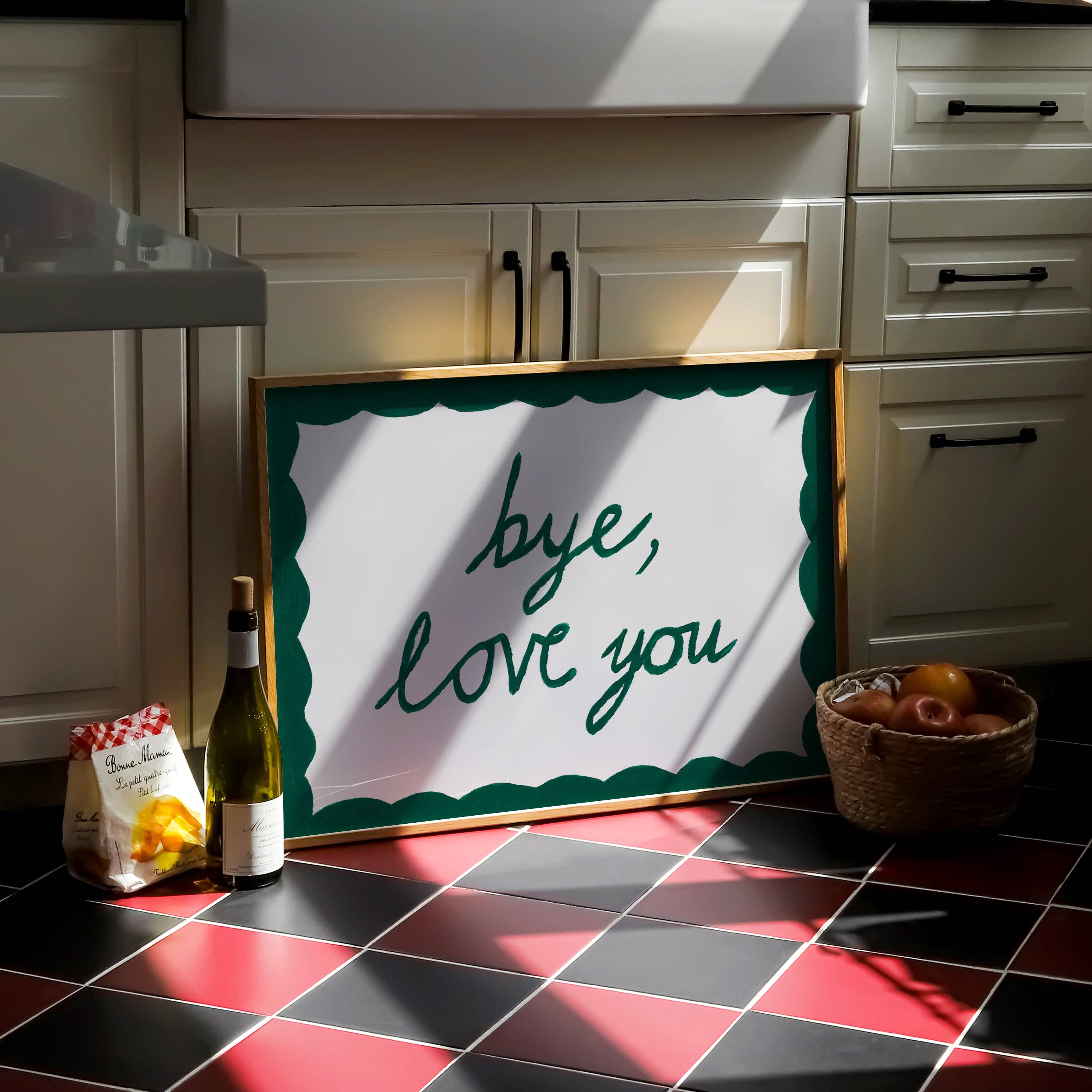 Bye, Love You Framed Print A3