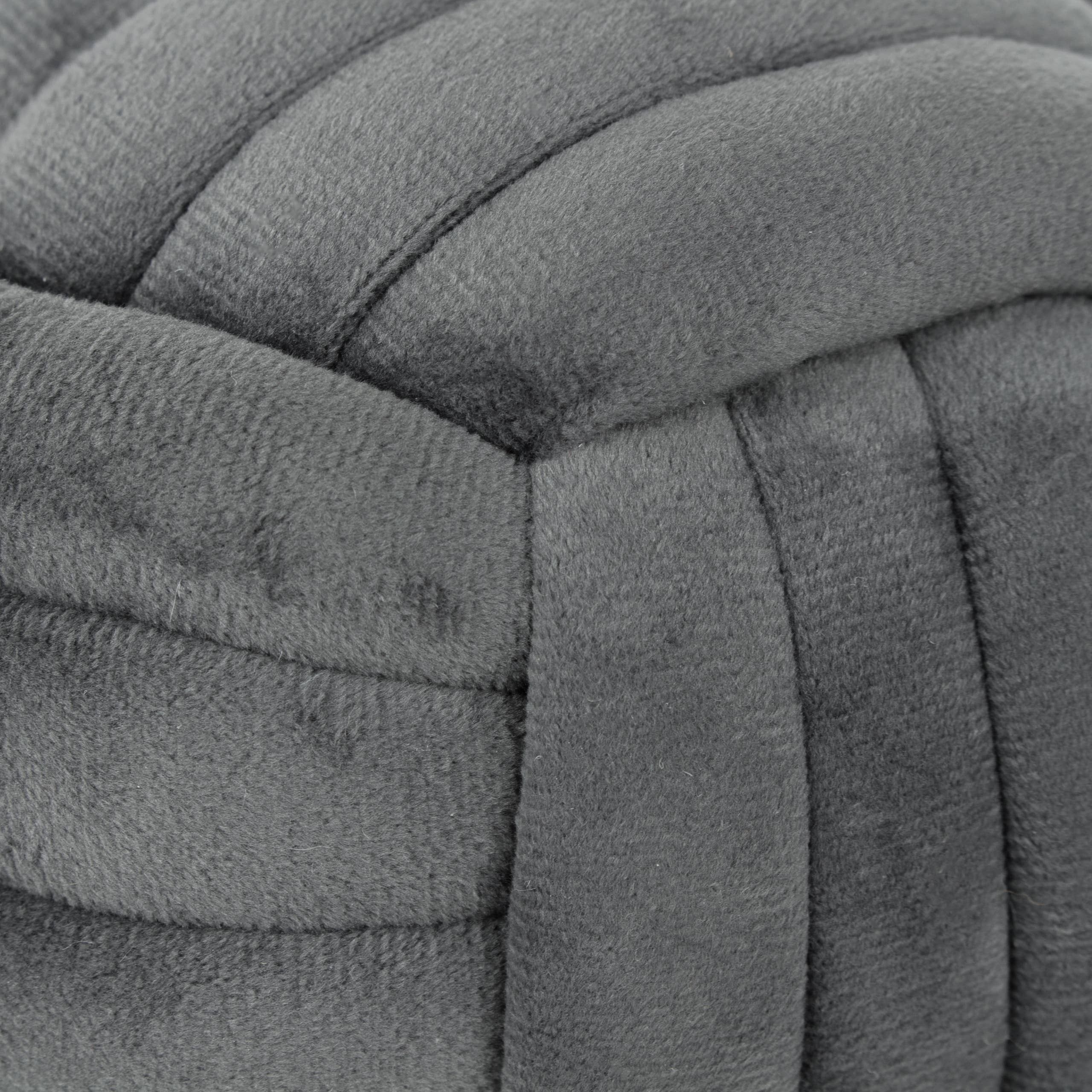 Knot Velvet Door Stop Charcoal: Charcoal / One Size