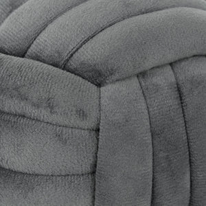Knot Velvet Door Stop Charcoal: Charcoal / One Size