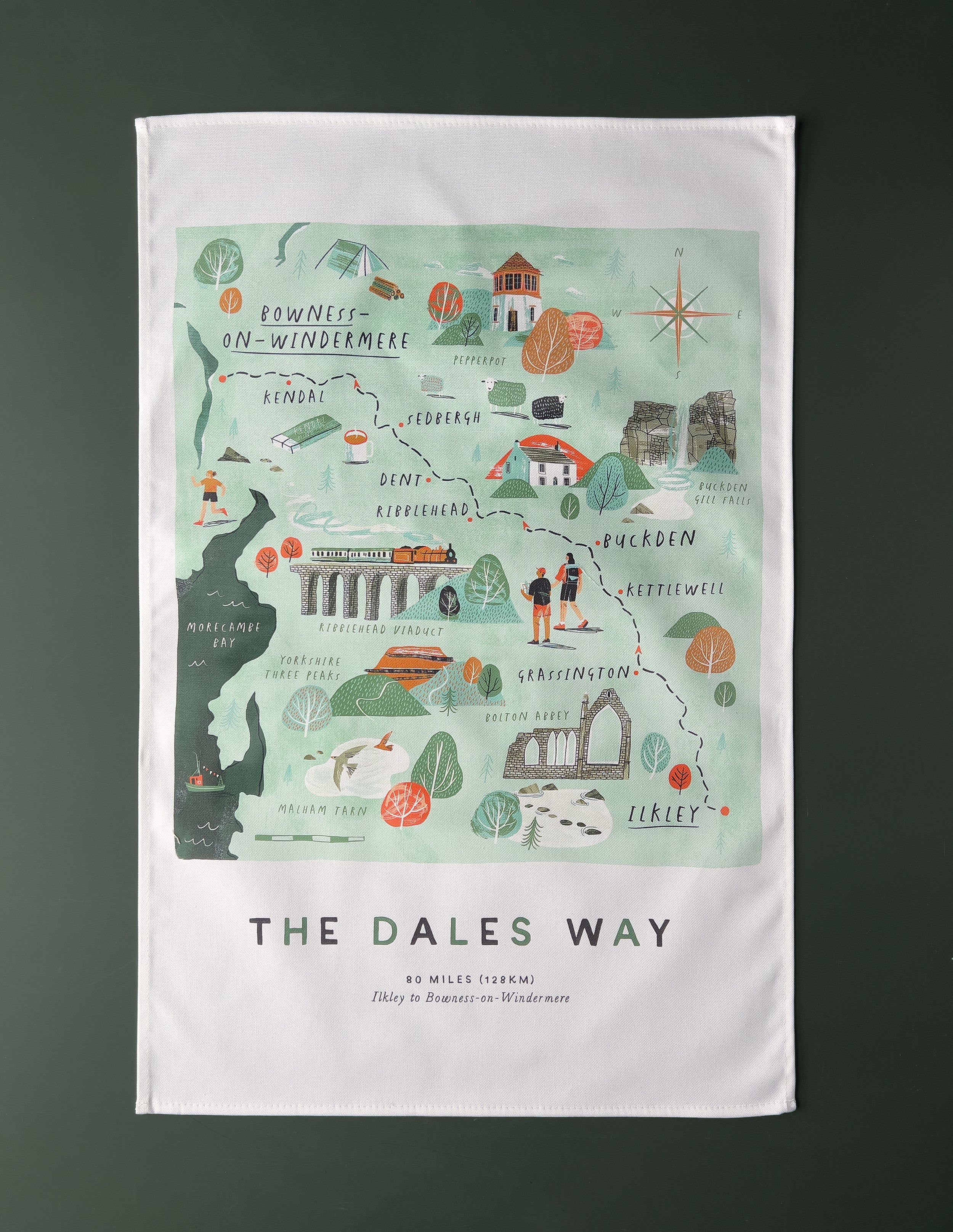 The Dales Way Tea Towel