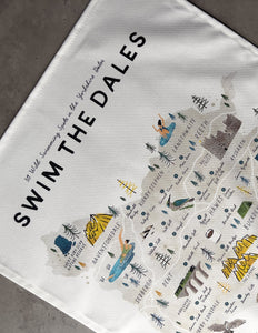 Swim The Dales Tea Towel