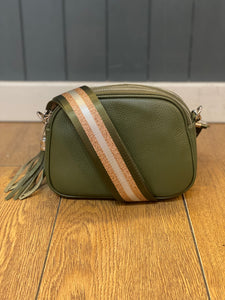 Leather Triple Zip Camera Bag