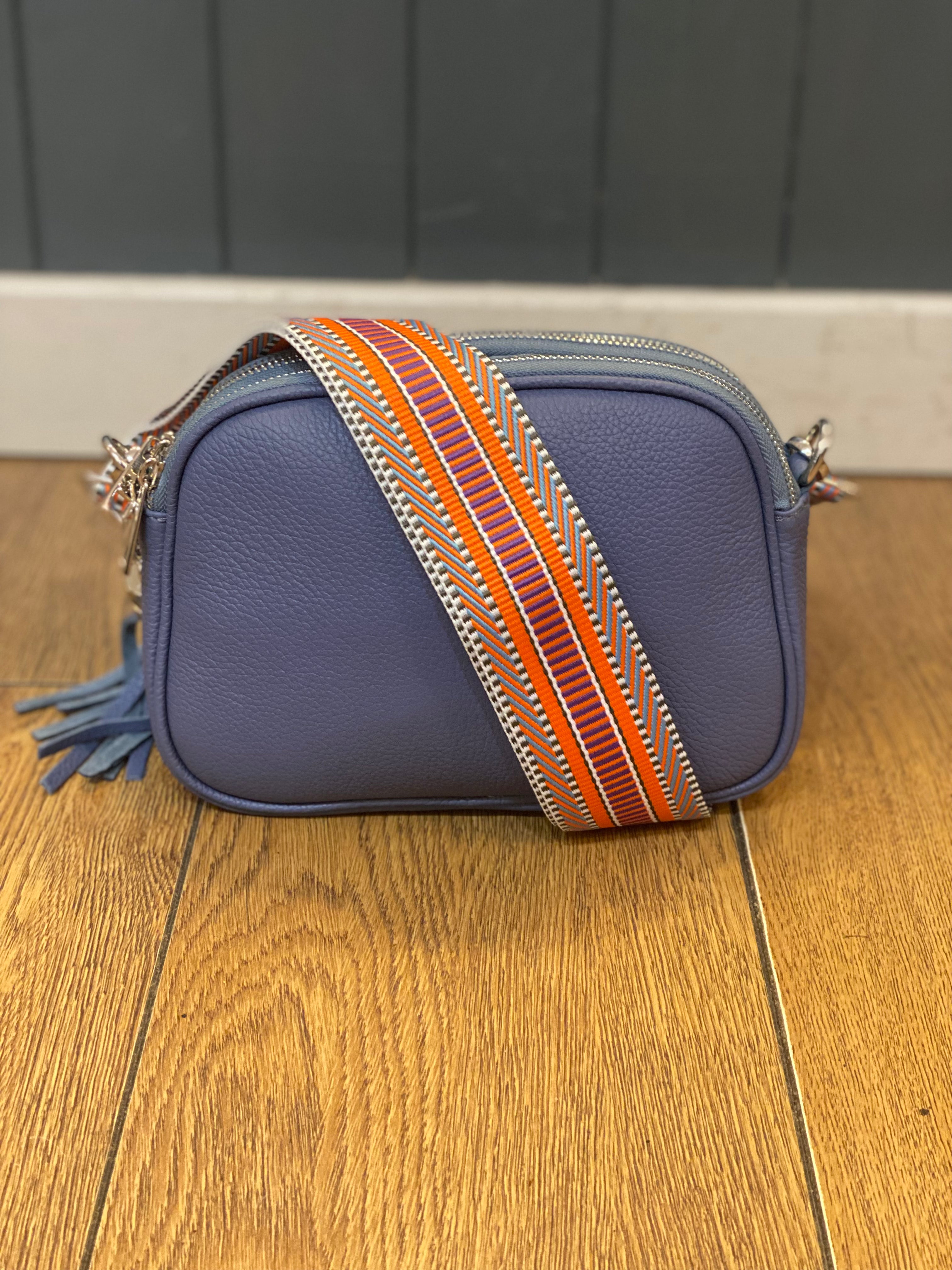 Leather Triple Zip Camera Bag
