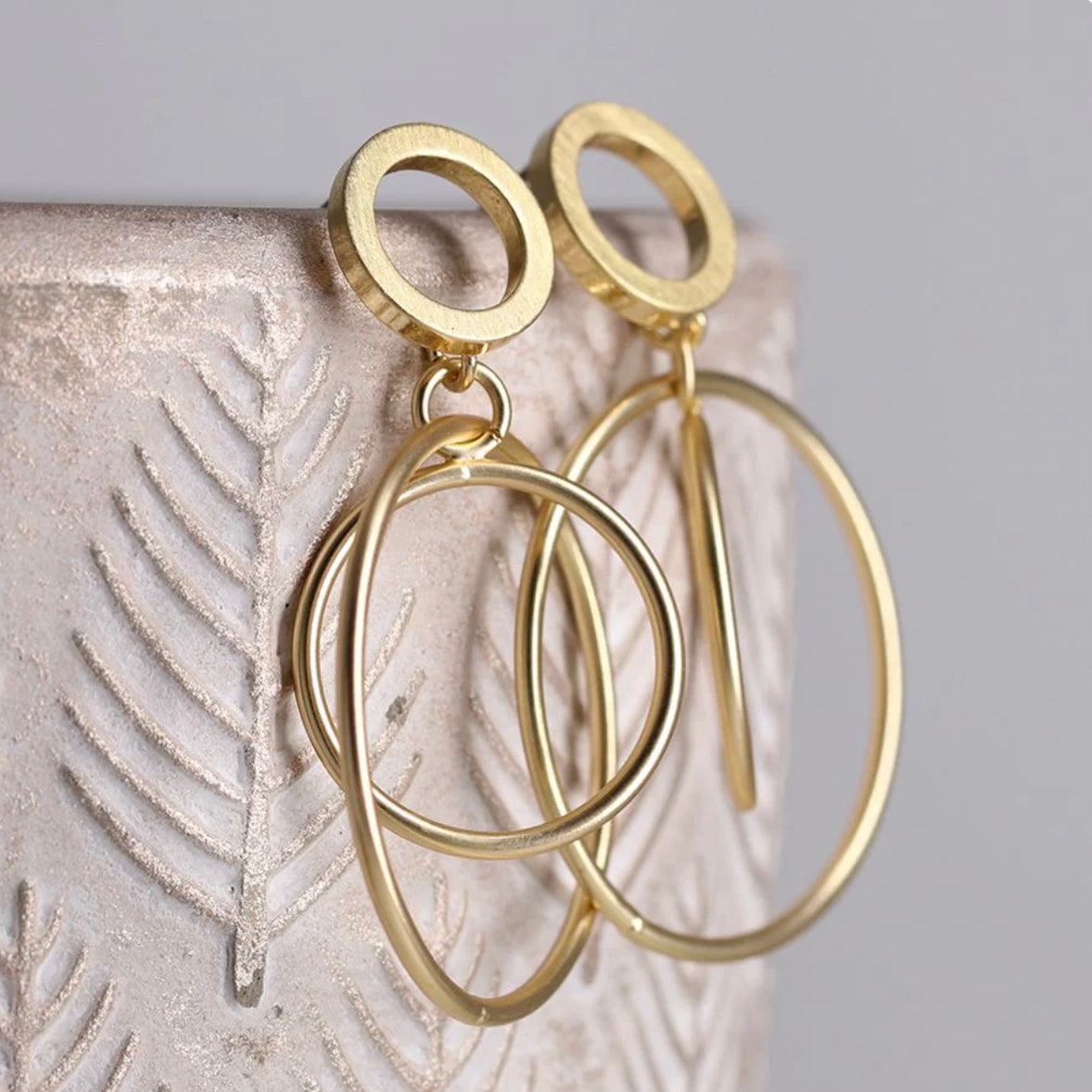 Earrings - Gold Hoop Drop