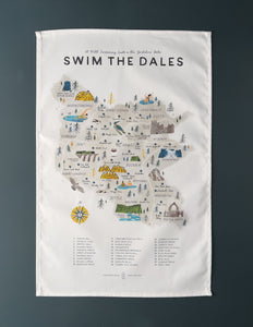 Swim The Dales Tea Towel
