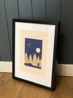 Load image into Gallery viewer, Framed Ilkley Trees &amp; Geese Picture
