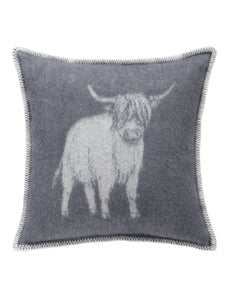 Highland Cow Wool Cushion
