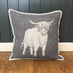 Load image into Gallery viewer, Highland Cow Wool Cushion
