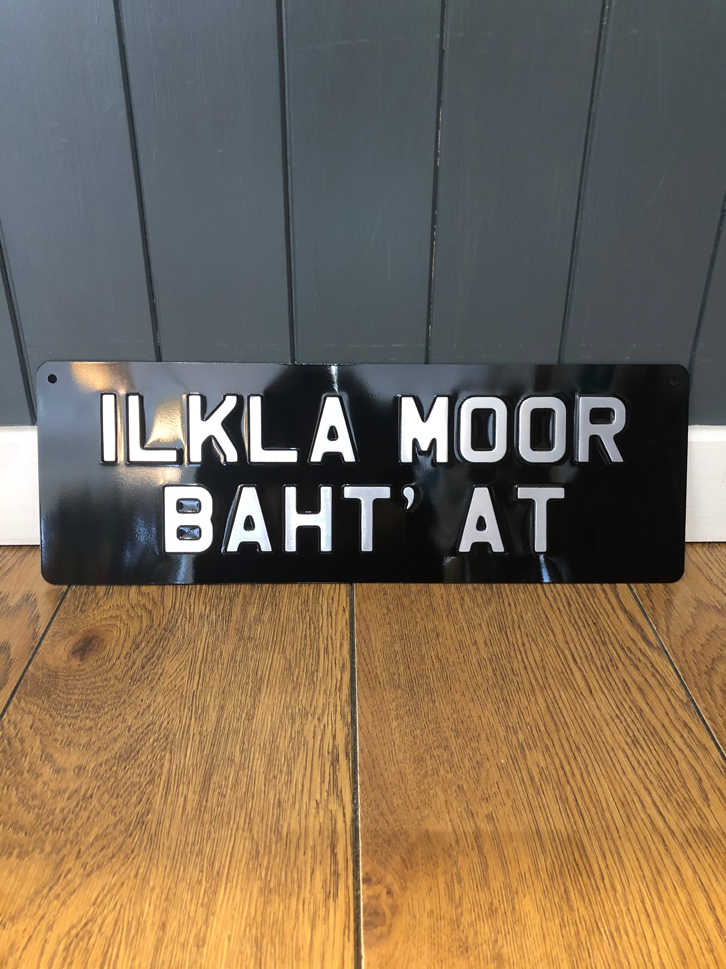 'Ilkley Moor' Enamel Sign