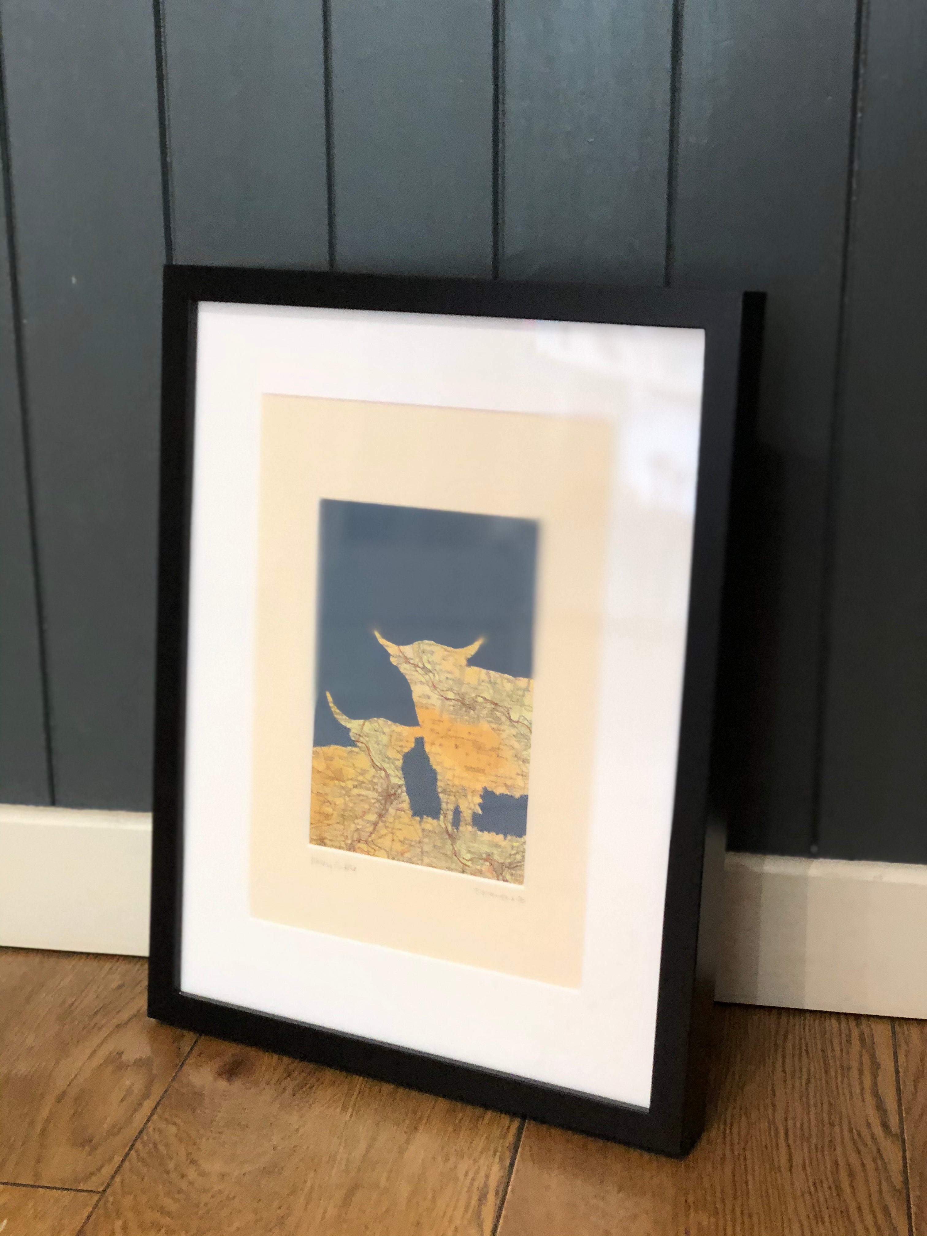 Framed Ilkley Cattle Picture
