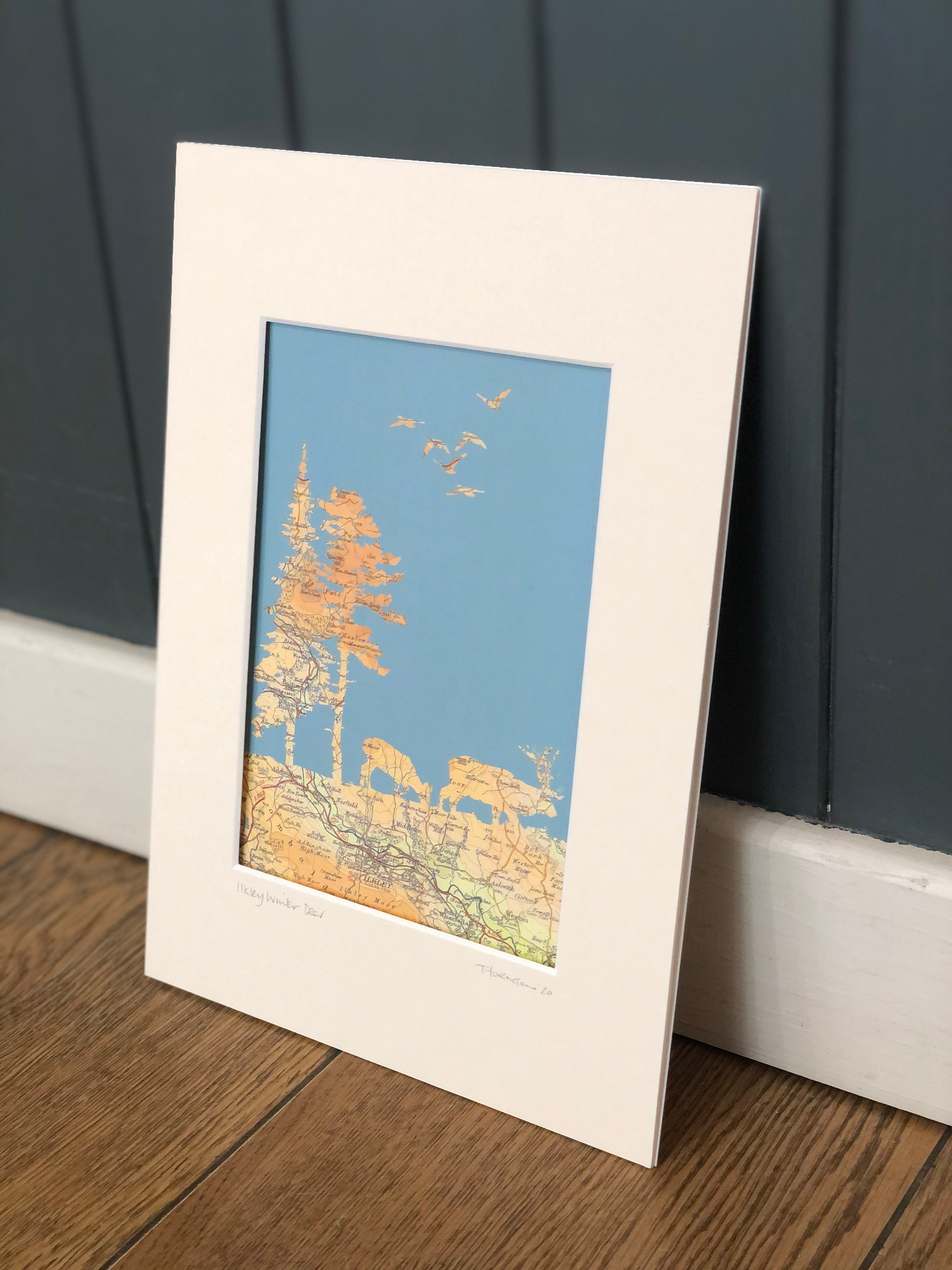 Ilkley Winter Deer Print